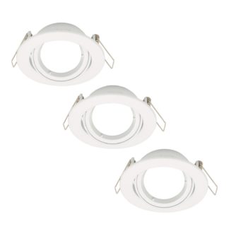 An Image of 3 Pack Adjustable Downlights - White Finish