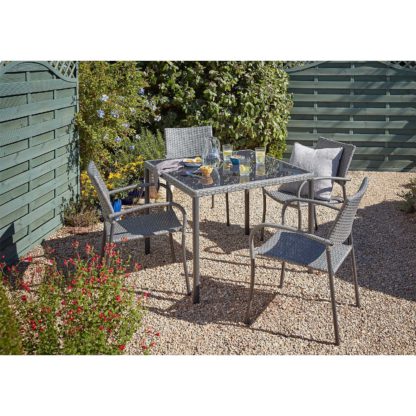 An Image of Bambrick 4 Seater Garden Dining Set