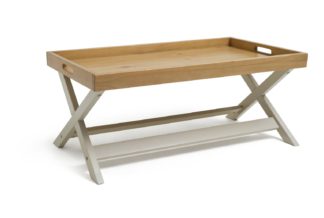 An Image of Habitat Bournemouth Tray Coffee Table - Light Grey