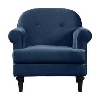 An Image of Habitat Whitney Velvet Armchair - Blue