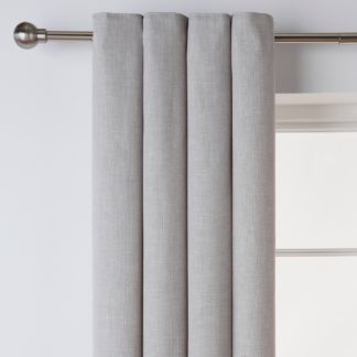 An Image of Argos Home Fully Lined Eyelet Curtains - Grey