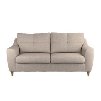 An Image of Baxter Fabric 3 Seater Sofa Oatmeal