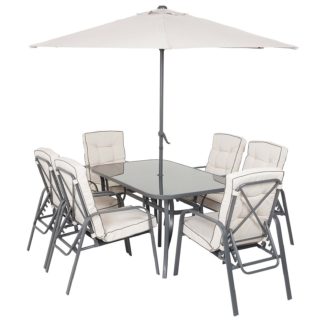 An Image of Rowly 8 Piece Garden Dining Set