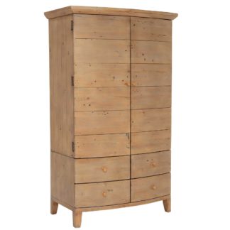 An Image of Lewes Reclaimed Wood Wardrobe, Wheat