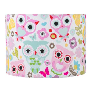 An Image of Small Owl Drum Lamp Shade