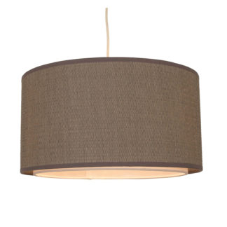 An Image of Hessey 2 Tier Hessian Lamp Shade - Charcoal
