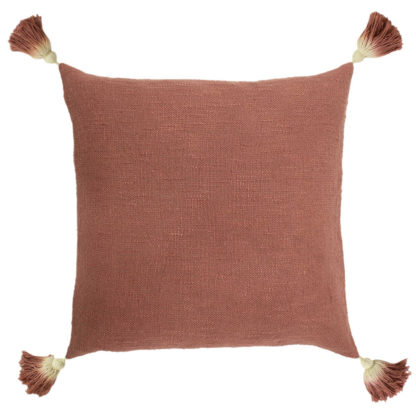 An Image of Juniper Tassel Cushion, Blush