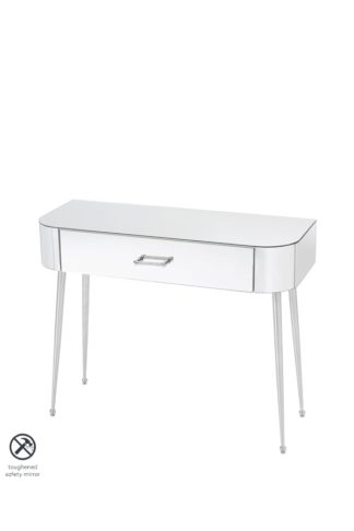 An Image of Mason Mirrored Console Table – Shiny Silver Legs