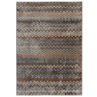 An Image of Nala Chevron Rug Light Blue