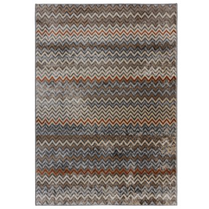 An Image of Nala Chevron Rug Light Blue