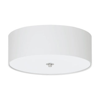 An Image of Eglo Pasteri Large Flush Light - White