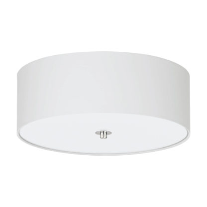 An Image of Eglo Pasteri Large Flush Light - White