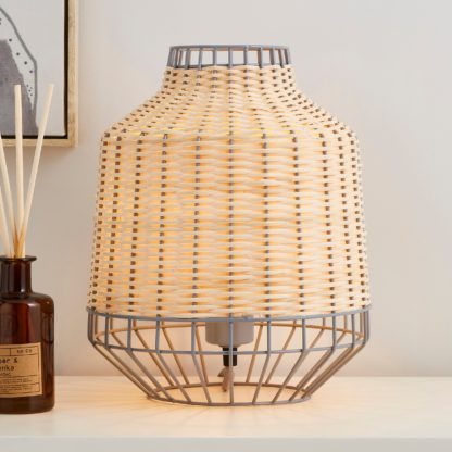 96cb0791b47f5c75b32f75bbdf8907c2c3523cbbcb633868af8b2a97b831fc74.jpg An Image of Ohio Table Lamp Light Grey