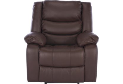 An Image of Argos Home Leather Massage Power Recliner Chair - Black