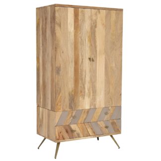 An Image of Leif Wardrobe, Natural Mango Wood