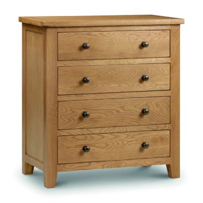 An Image of Julian Bowen Marlborough 4 Drawer Chest Natural