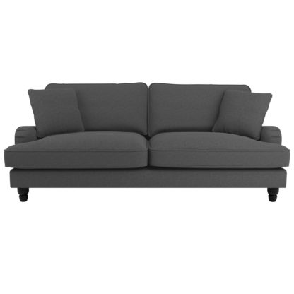 An Image of Beatrice Fabric 4 Seater Sofa Charcoal