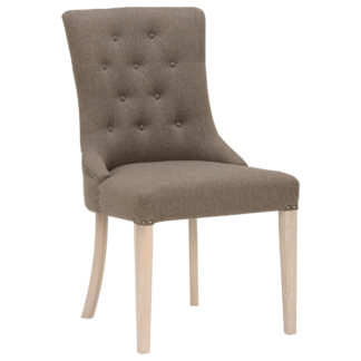 An Image of Charente Upholstered Arm Chair, Chalk Oak