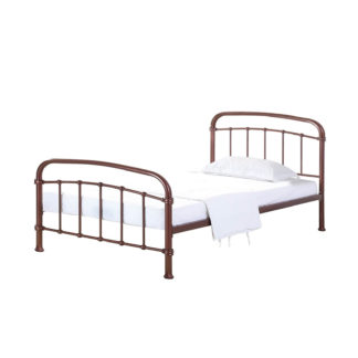 An Image of Halston Single Bed - Copper