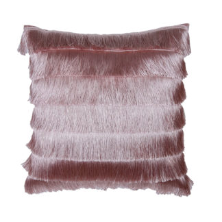 An Image of Fringed Cushion - Blush