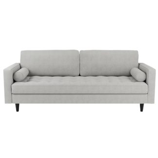 An Image of Zoe Boucle 4 Seater Sofa Light Grey