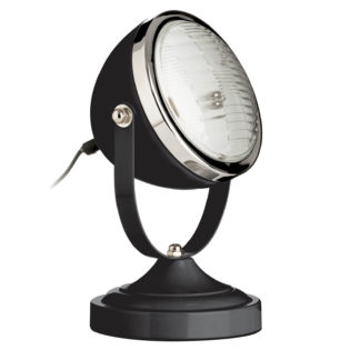 An Image of Jasper Black and Chrome Table Lamp