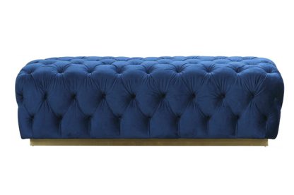 An Image of Frankfurt Large Ottoman - Navy Blue