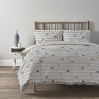 An Image of Copenhagen Home Scandi Waves Reversible Bedset - Double - Silver