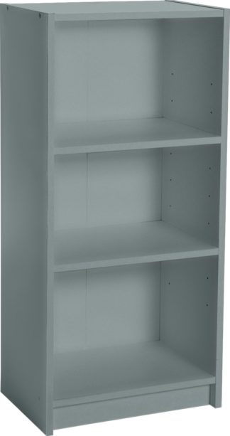 An Image of Habitat Maine 2 Shelf Half Width Bookcase - Grey