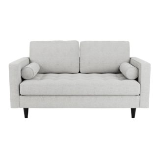An Image of Zoe Boucle 2 Seater Sofa Light Grey