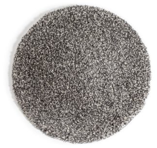 An Image of Habitat Shaggy Marl Circle Rug - 100x100cm - Charcoal
