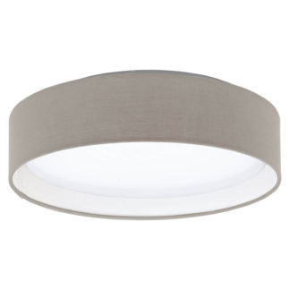 An Image of Eglo Pasteri Small Flush Light - Taupe