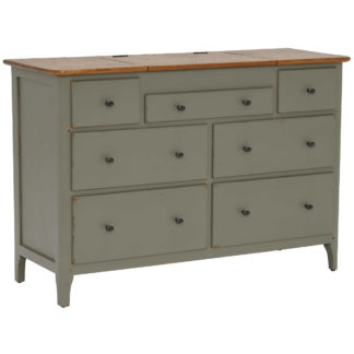 An Image of Maison 7 Drawer Chest with Jewellery Tray, Albany and Moss Grey