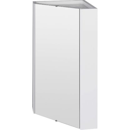An Image of Balterley Orbit Corner Mirror Cabinet - Gloss White