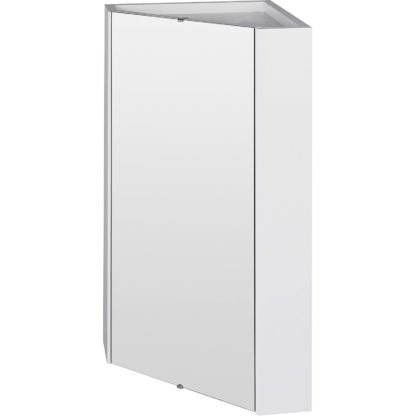 a831de609da2ebfb649bd8c68cce2beb89489442708282bb86c7b87e2b0c31da.jpg An Image of Balterley Orbit Corner Mirror Cabinet - Gloss White
