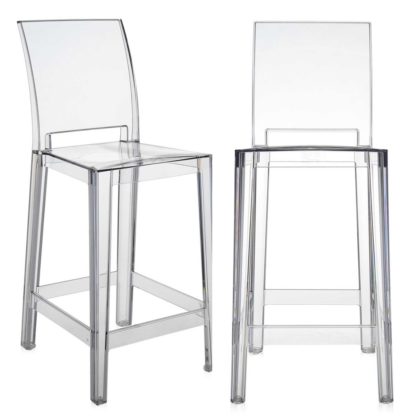 An Image of Pair of Kartell One More Please Counter Stools, Black