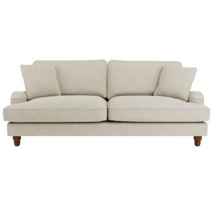 An Image of Beatrice Fabric 4 Seater Sofa Charcoal