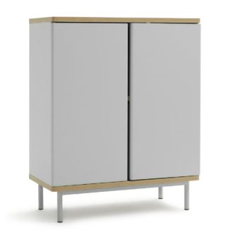 An Image of Habitat Freja 2 Door Cabinet - Grey