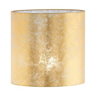 An Image of Eglo Viserbella Textured Champagne Gold Easyfit Shade - 28cm