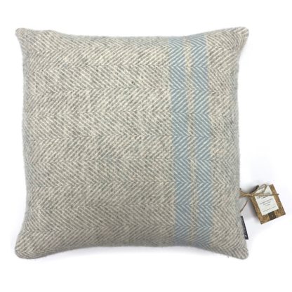 af8d92147dc459d5d6af446477d1182bde04e0fe5df960aff58223f6ffbfb411.jpg An Image of Country Living Wool Herringbone Stripe Cushion - 50x50cm