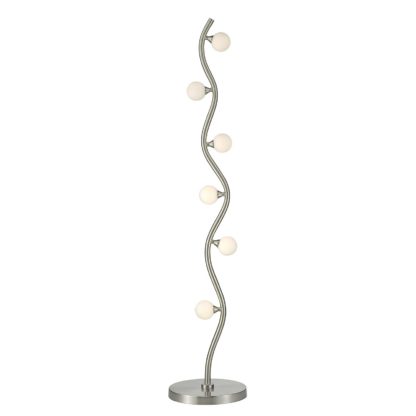 An Image of Otto 6 Light LED Floor Lamp - Nickel