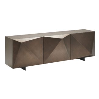 An Image of Cattelan Kayak 3 Door Sideboard, Brushed Bronze