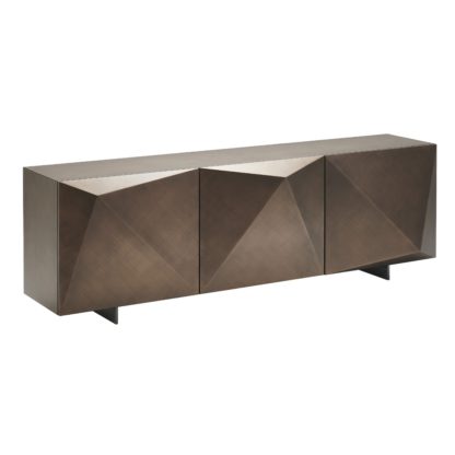 An Image of Cattelan Kayak 3 Door Sideboard, Brushed Bronze