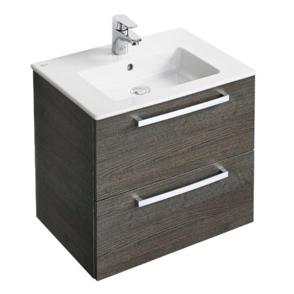 An Image of Ideal Standard Tempo 50cm Vanity Unit Pack - Lava Grey