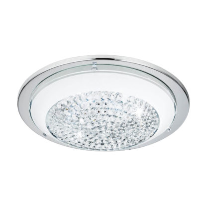 An Image of Eglo Acolla Small Flush Light - Chrome