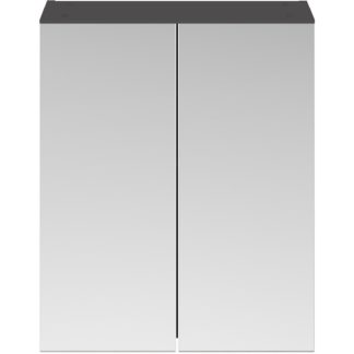 An Image of Balterley Rio 600mm Mirror Unit 50/50 - Gloss Grey