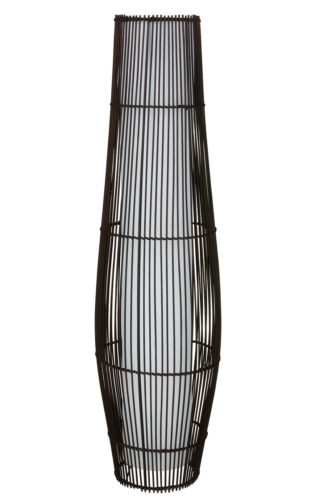 An Image of Argos Home Chocolate Rattan Floor Lamp