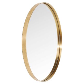 An Image of Curve Round Mirror, Brass