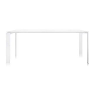 An Image of Kartell Outdoor Four Dining Table, White on White