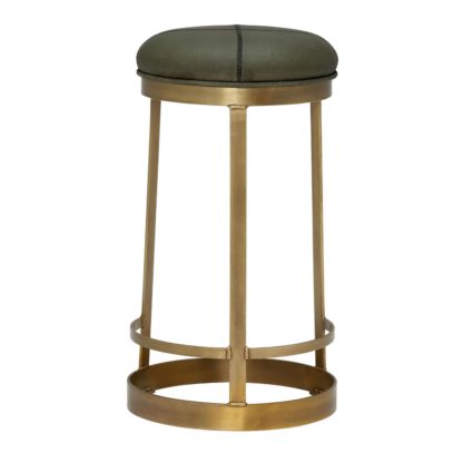 An Image of Vesper Counter Stool, Laguna Matt and Antique Brass